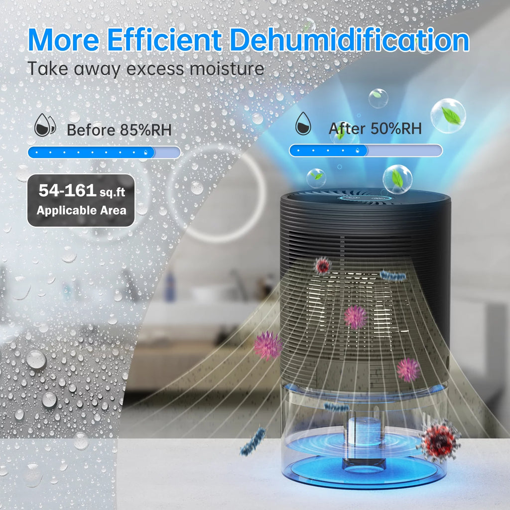 Small Dehumidifier 27oz with Auto-off Black Y8314