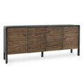 79" Reclaimed Elm Wood 4-Door Sideboard D16967