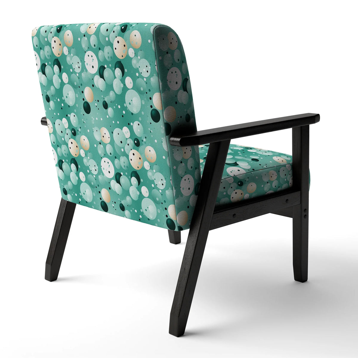 Upholstered Polka Dots Accent Chair U3125