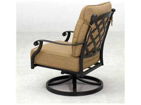 Antique Bronze Cast Aluminum Swivel Rocker Club Chair L70268