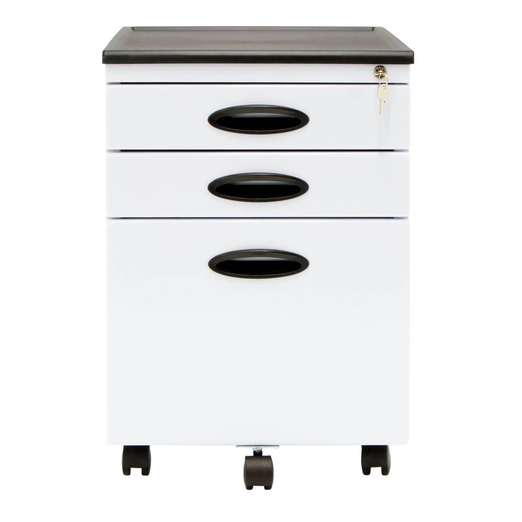 White 3 Drawer File Cabinet 2 Pack P4215