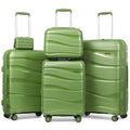 5 Luggage Sets PP Hardside Spinner Luggage Expandable Carry-on Suitcase H2730