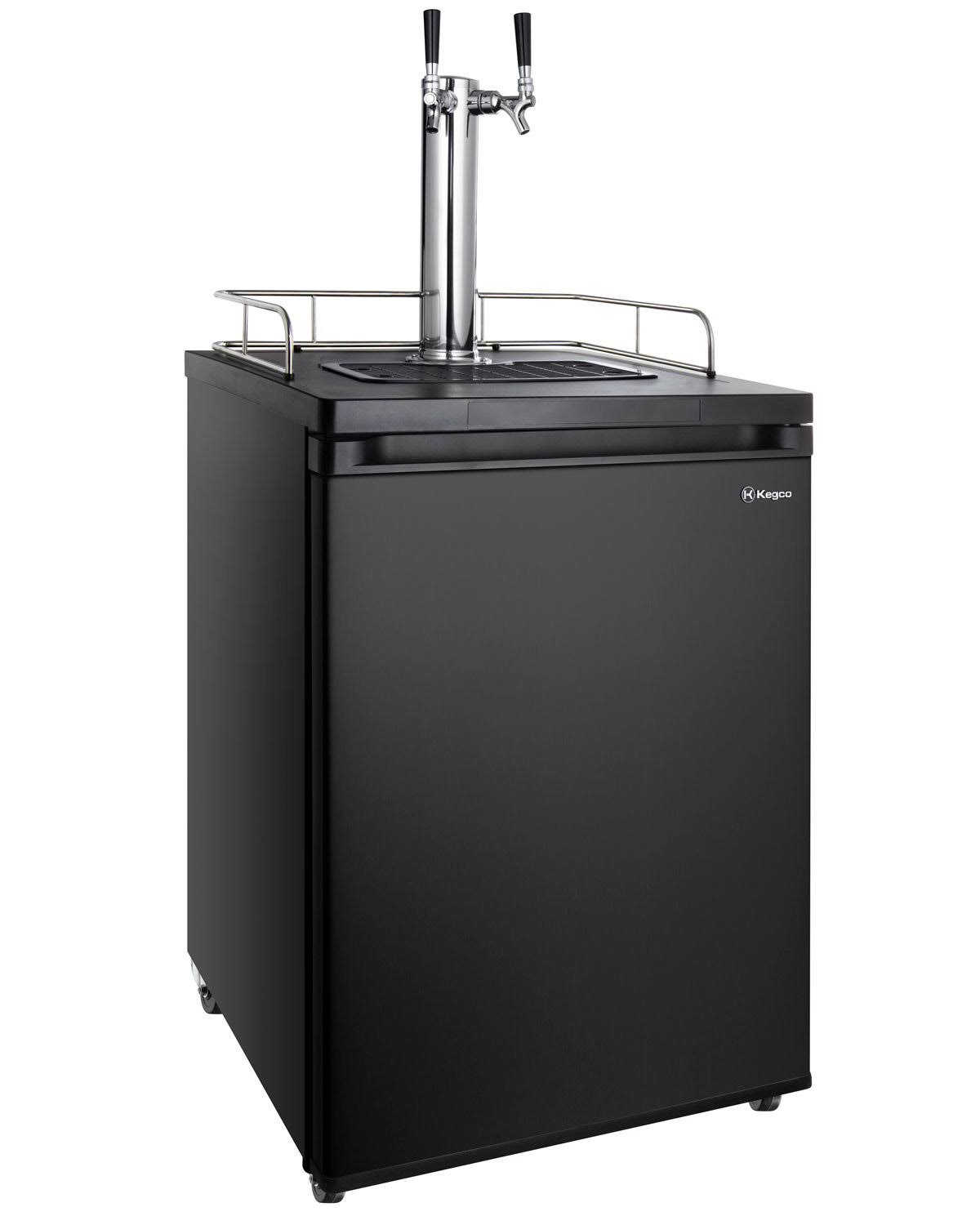 24" Wide Dual Tap Black Kegerator R927