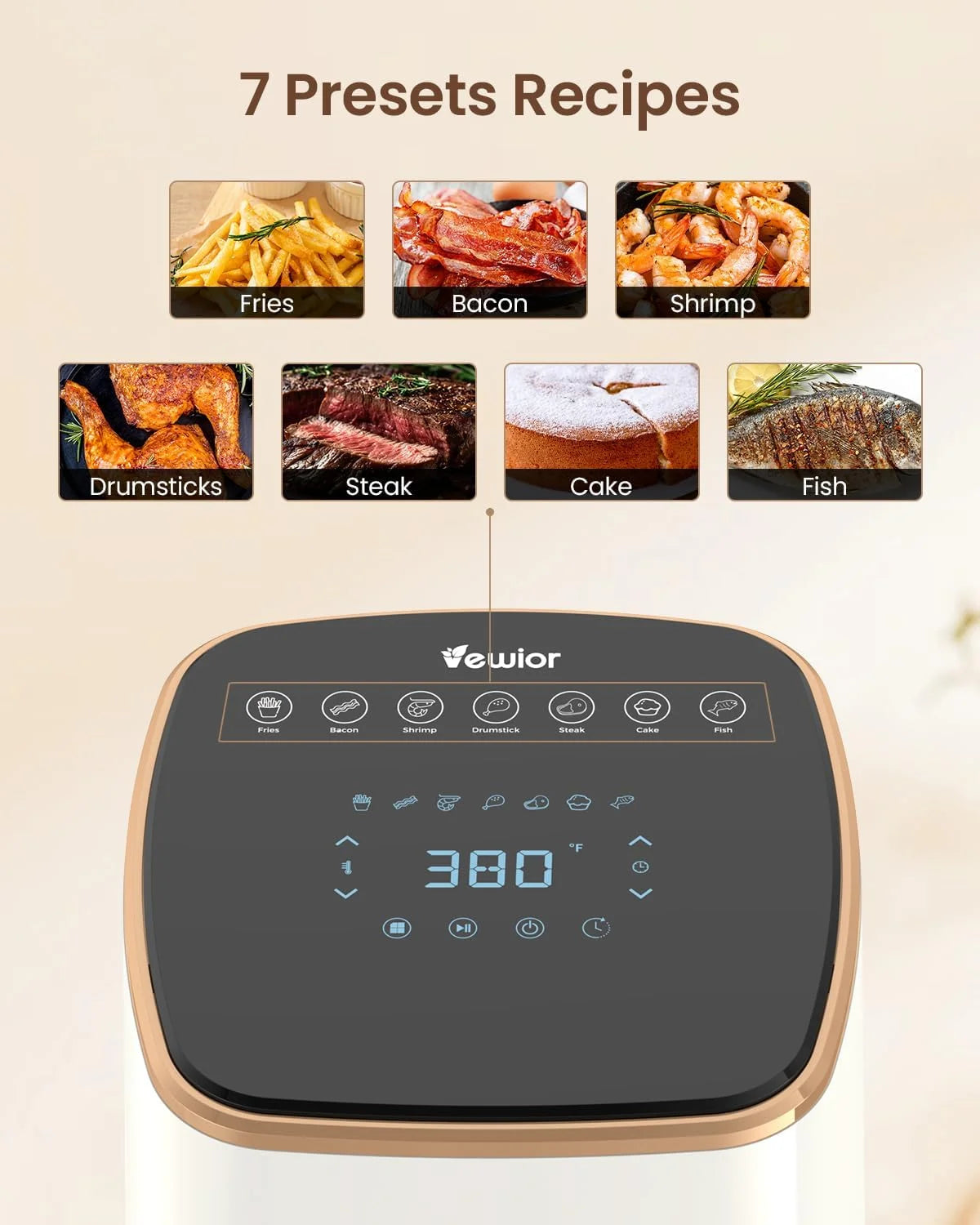 5.3Qt Air Fryer with Viewing Window Y794