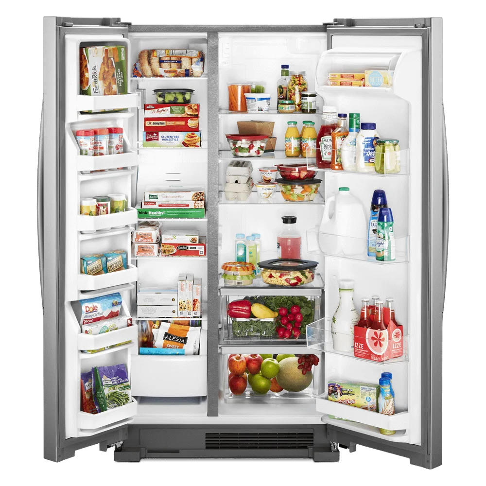 36 Wide 25.1 Cu. Ft. Side By Side Refrigerator - Stainless Steel I9054
