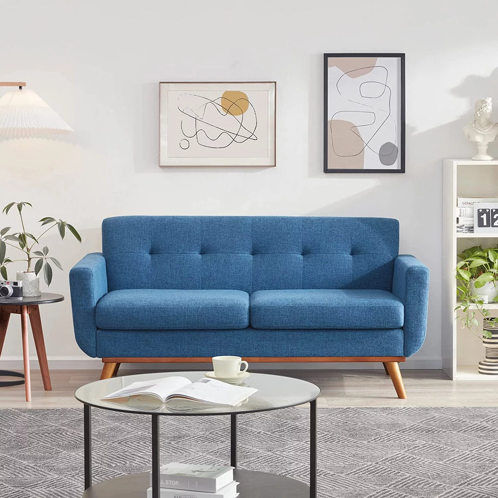 65" Button Tufted Upholstered Loveseat Sofa A731