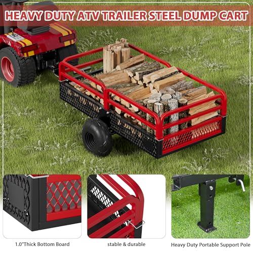 1500lbs Heavy Duty Steel Dump Cart with Wheels T784732