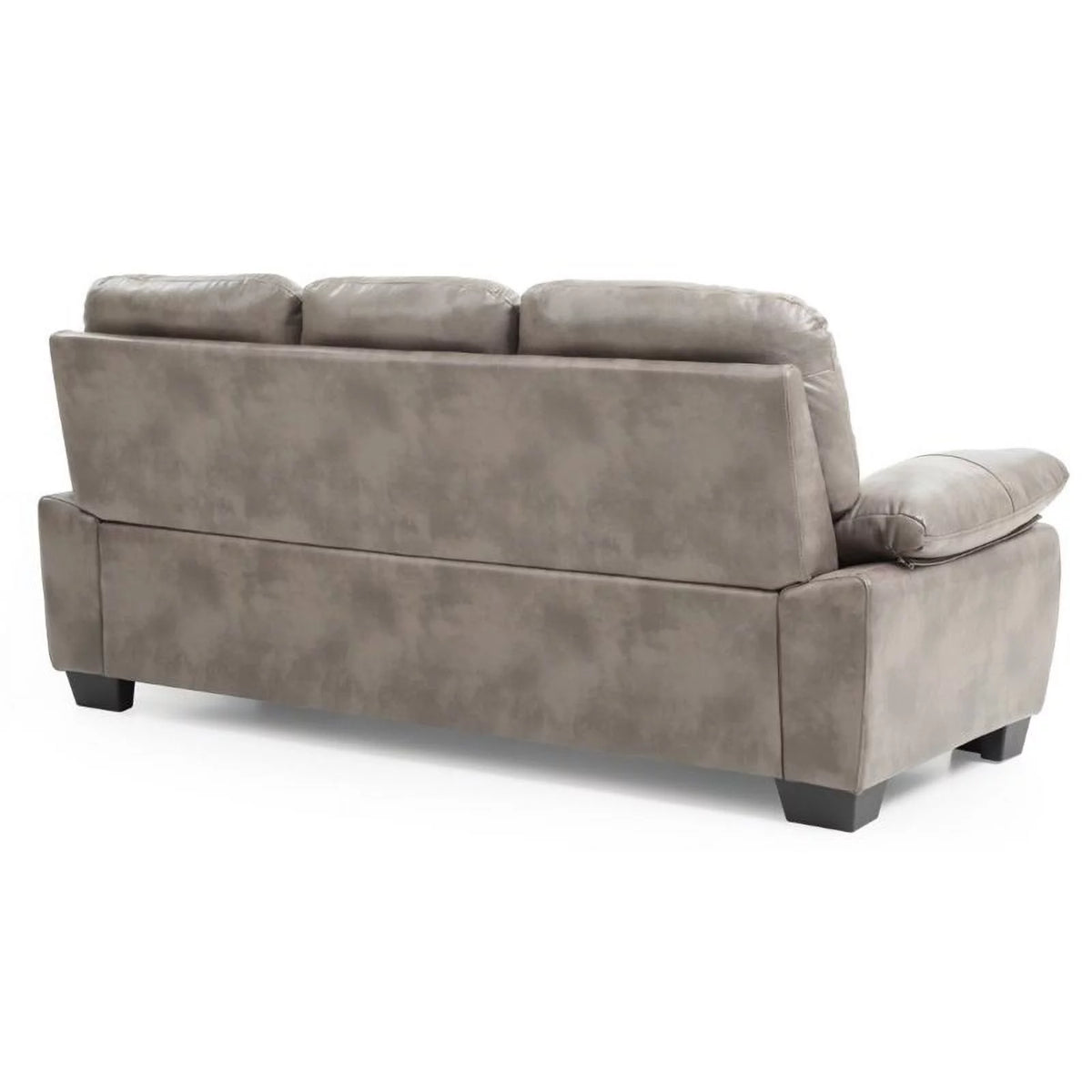 Gray Faux Leather Sofa V6841