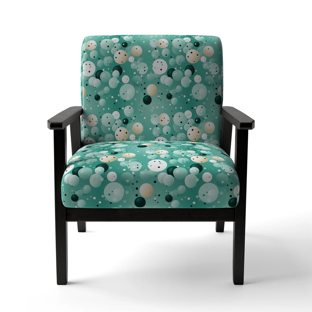 Upholstered Polka Dots Accent Chair U3125