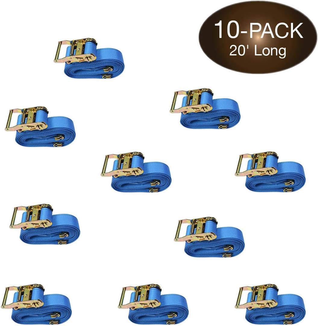 Heavy Duty Blue Polyester Ratchet Straps P319