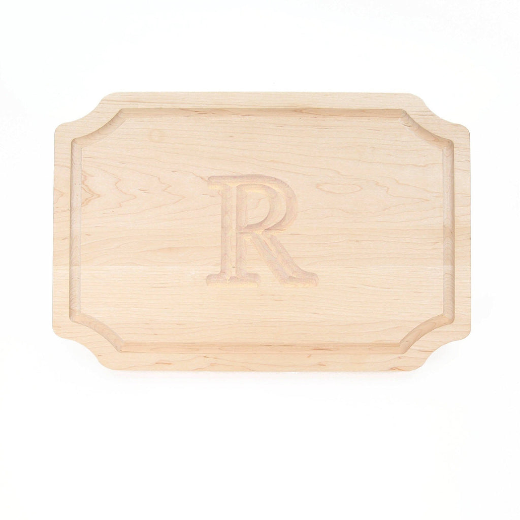 Oval Walnut Wood Carving Board with Juice Well Q92479