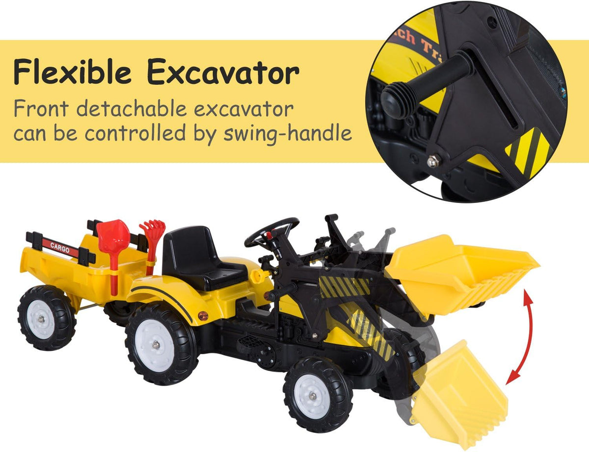 Ride-On Kids Bulldozer Toy with Dirt Bucket P2625
