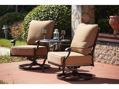 Antique Bronze Cast Aluminum Swivel Rocker Club Chair L70268