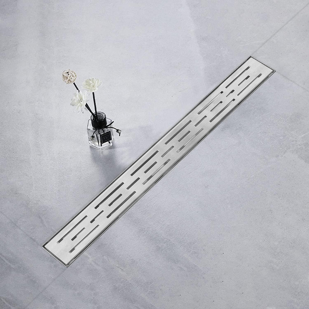 24 inch Brushed Stainless Steel Linear Shower Drain, Pack of 2 Y67879