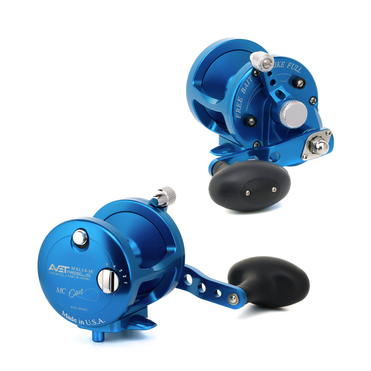 Silver Left-Hand Lever Drag Casting Reel B1748