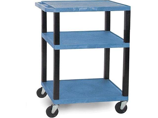 AV Cart 3 Shelves Black Legs Blue P902362