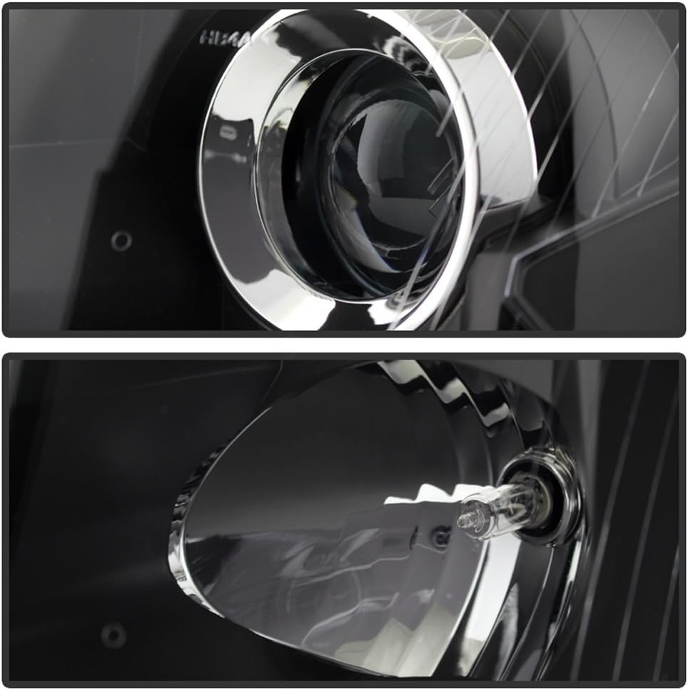 Black Projector Headlights Replacement Pair Set Left+Right U222906