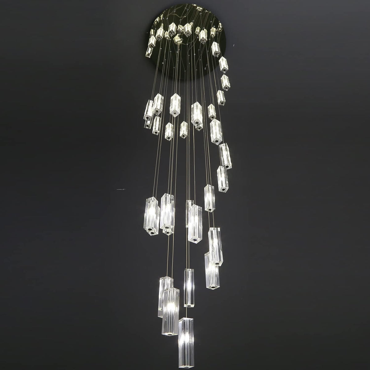Modern Crystal Chandeliers LED Light Fixture 36-Lights L8044