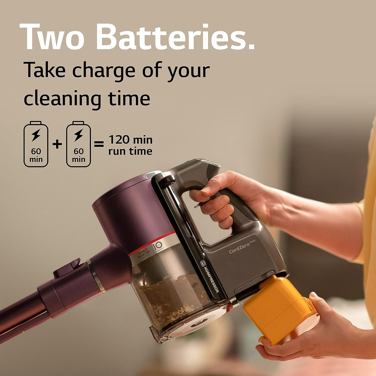 Cordless Stick Vacuum Cleaner with Extra Battery X26889