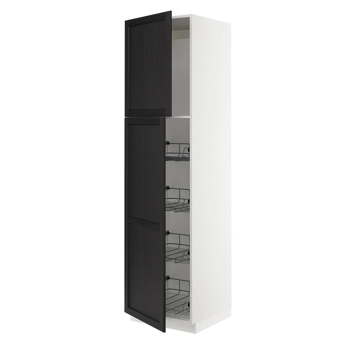 White High Cabinet with Wire Baskets A46084