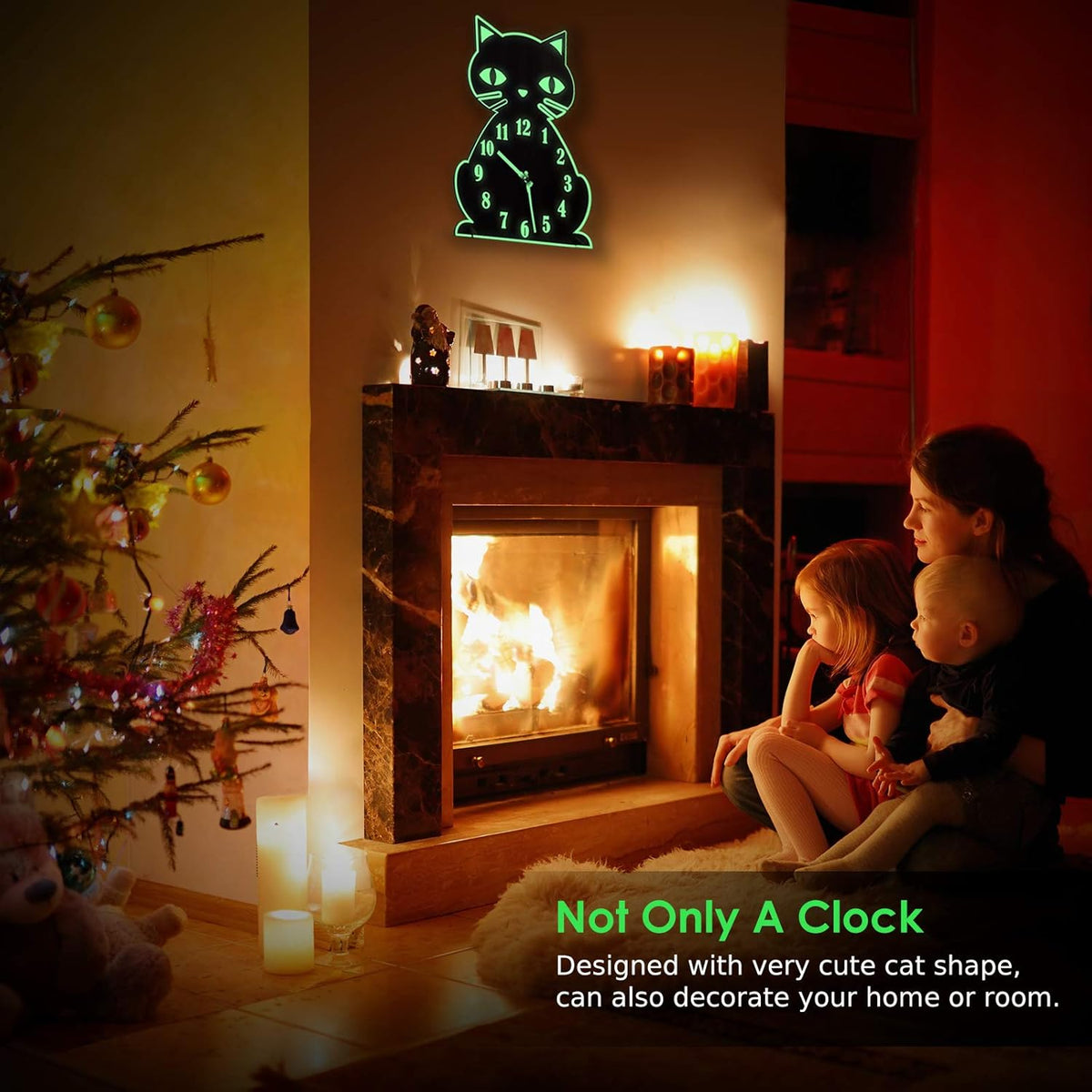 Luminous Wooden Wall Clock L7437
