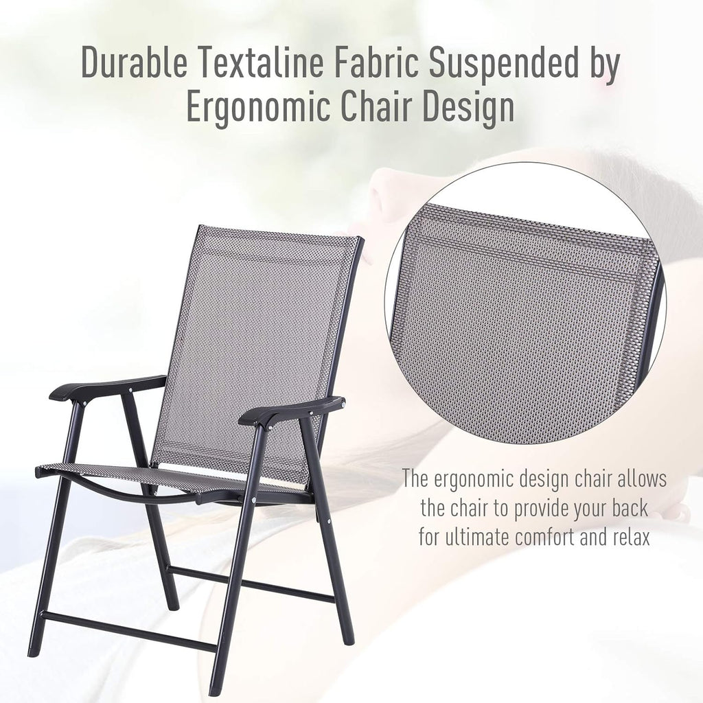 Folding Outdoor Patio Chairs Set of 4 O6145