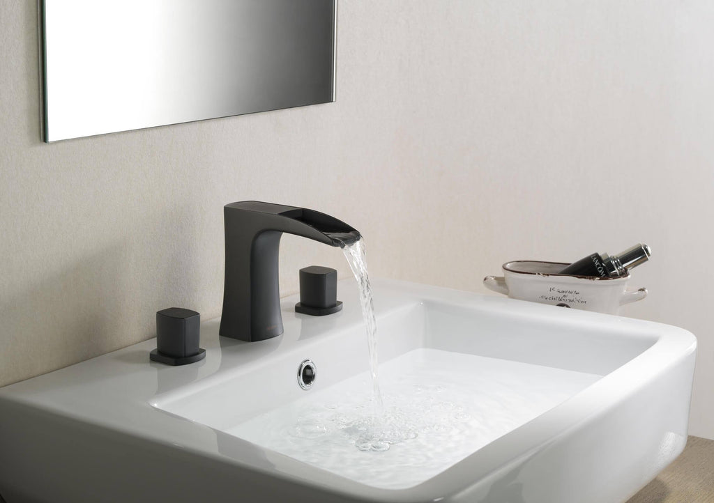 Matte Black Bathroom Sink Faucet Set H2110