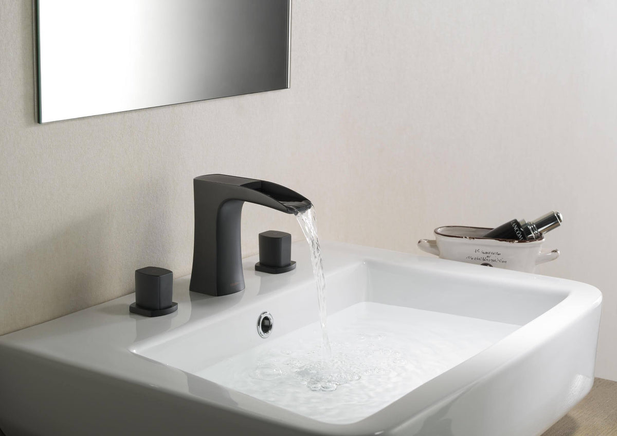 Matte Black Bathroom Sink Faucet Set H2110