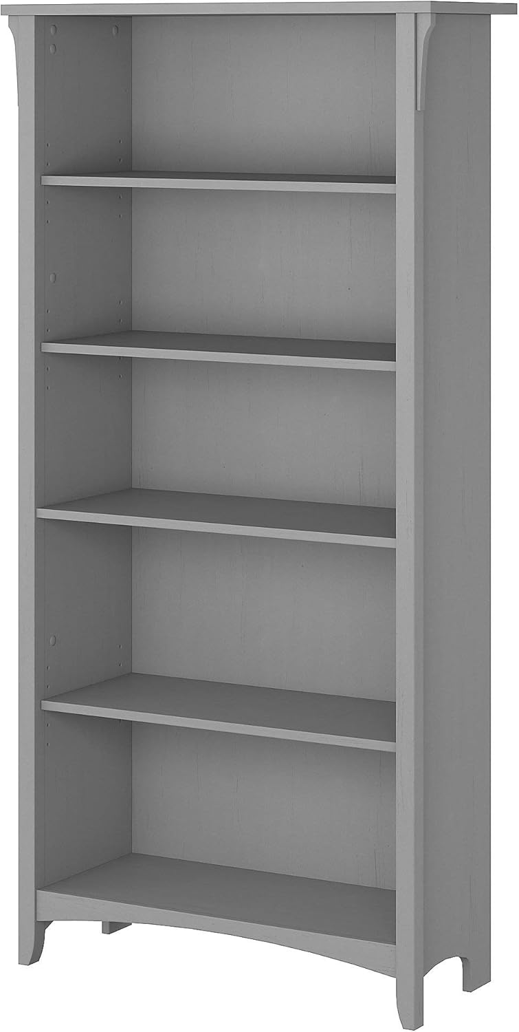 5 Shelf Bookcase in Vintage Black U9872