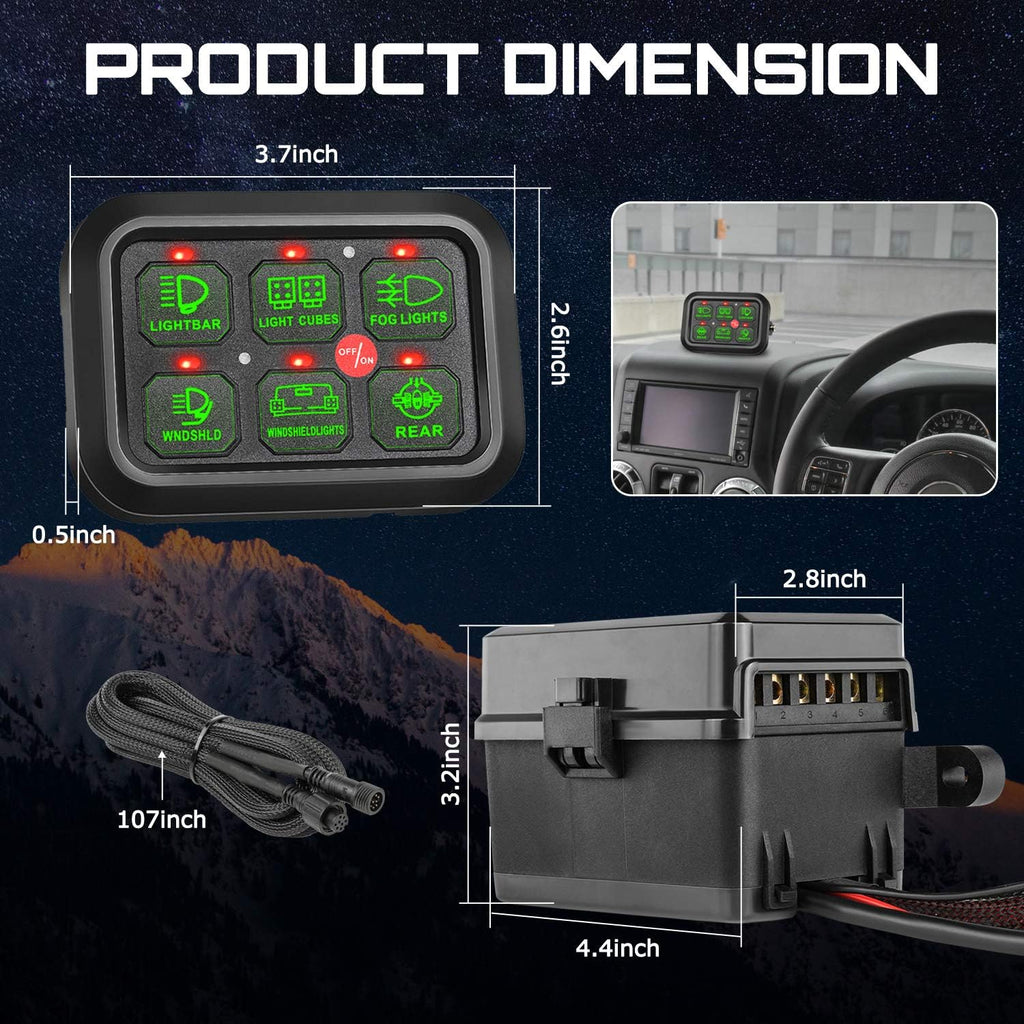 8 Gang LED Switch Panel with Label Stickers A987404