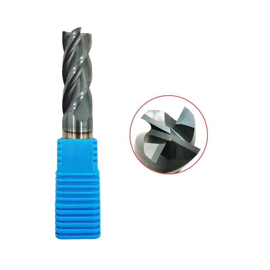 1/2 Carbide Square End Mill Bits Set 4 Flute AlTiN Coating Y746