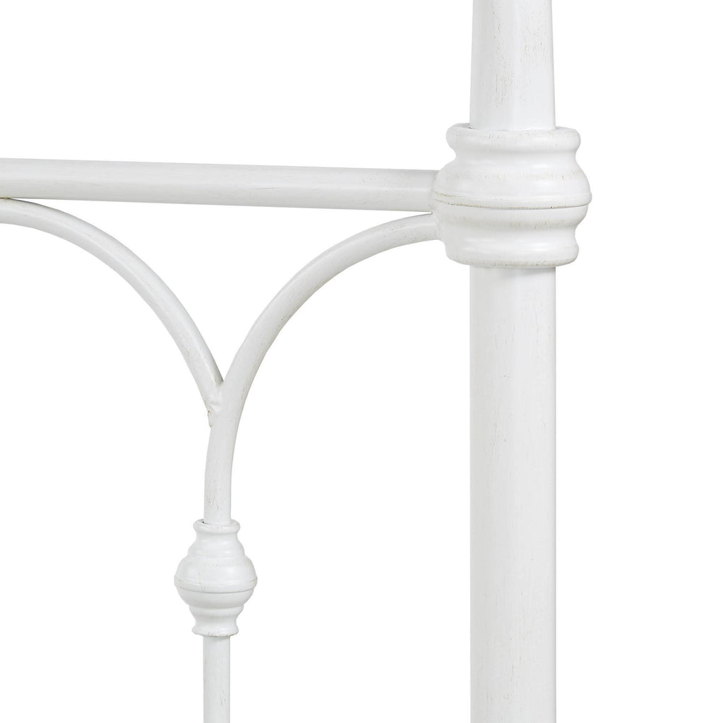 Antique White Metal Bed Y558990