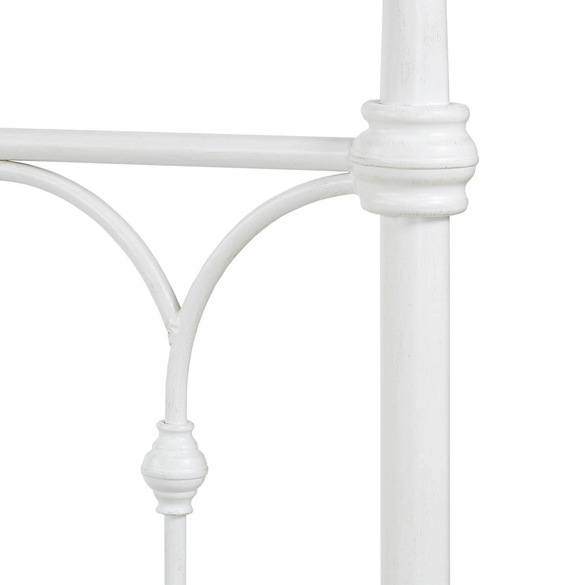 Antique White Metal Bed Y558990