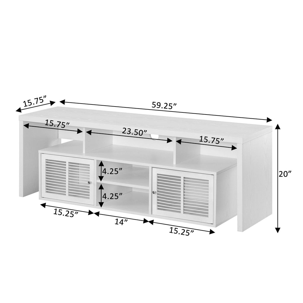 60 inch TV Stand with Storage Cabinets and Shelves T4633
