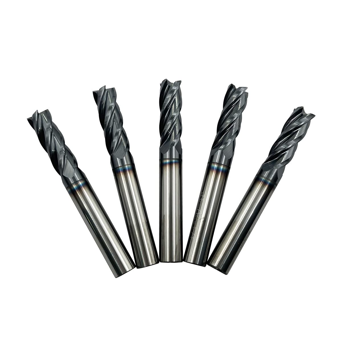 1/2 Carbide Square End Mill Bits Set 4 Flute AlTiN Coating Y746