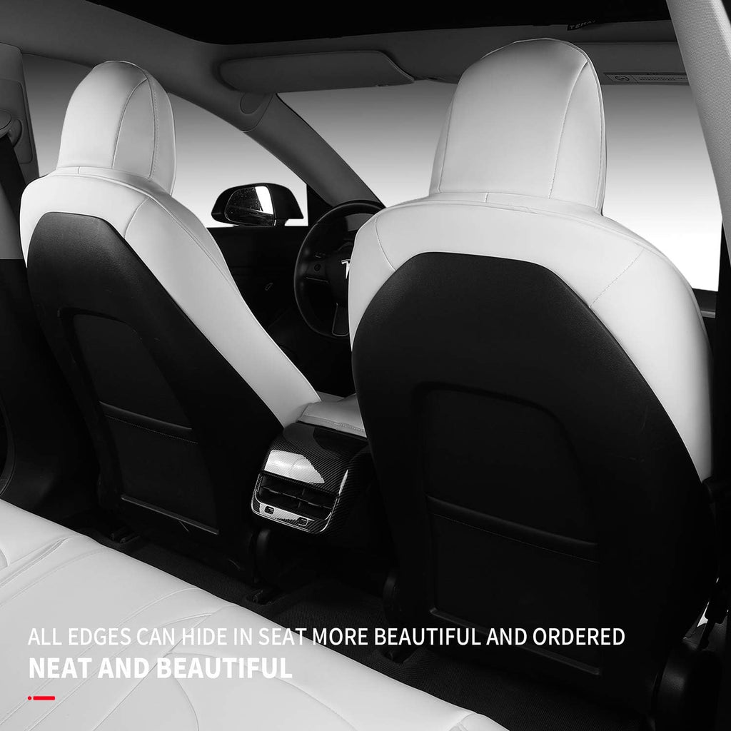 White Nappa Leather Car Seat Covers V544