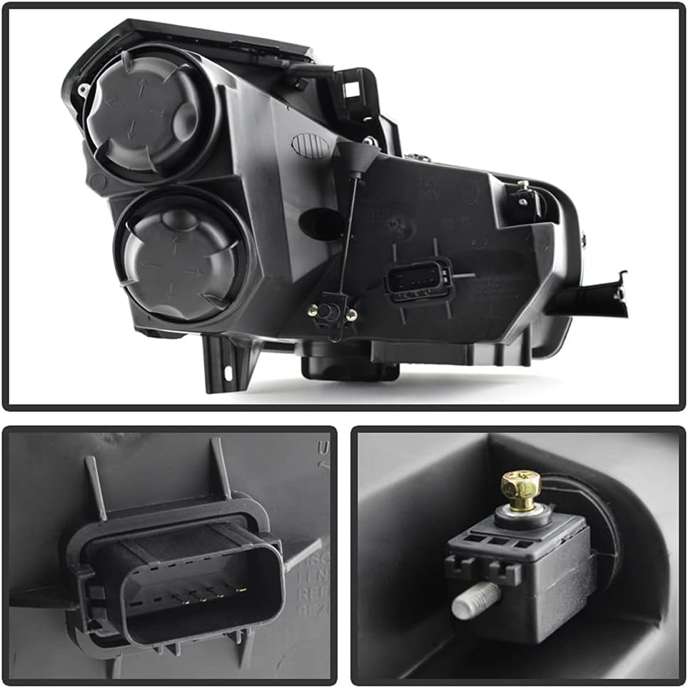 Black Projector Headlights Replacement Pair Set Left+Right U222906