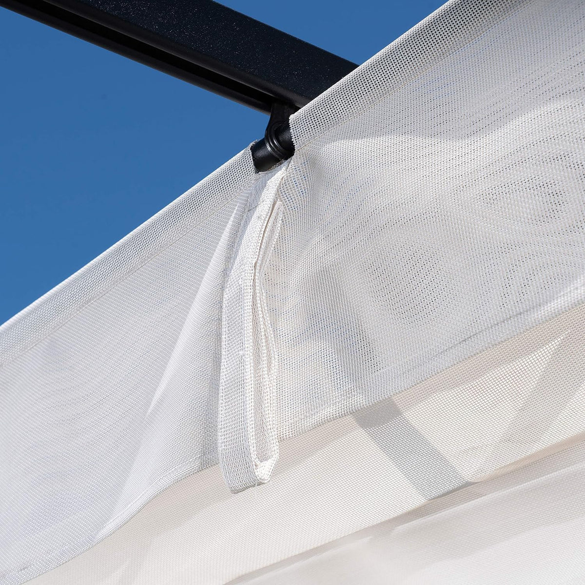 Aluminum and Steel Pergola with Adjustable Sling Canopy Z924581