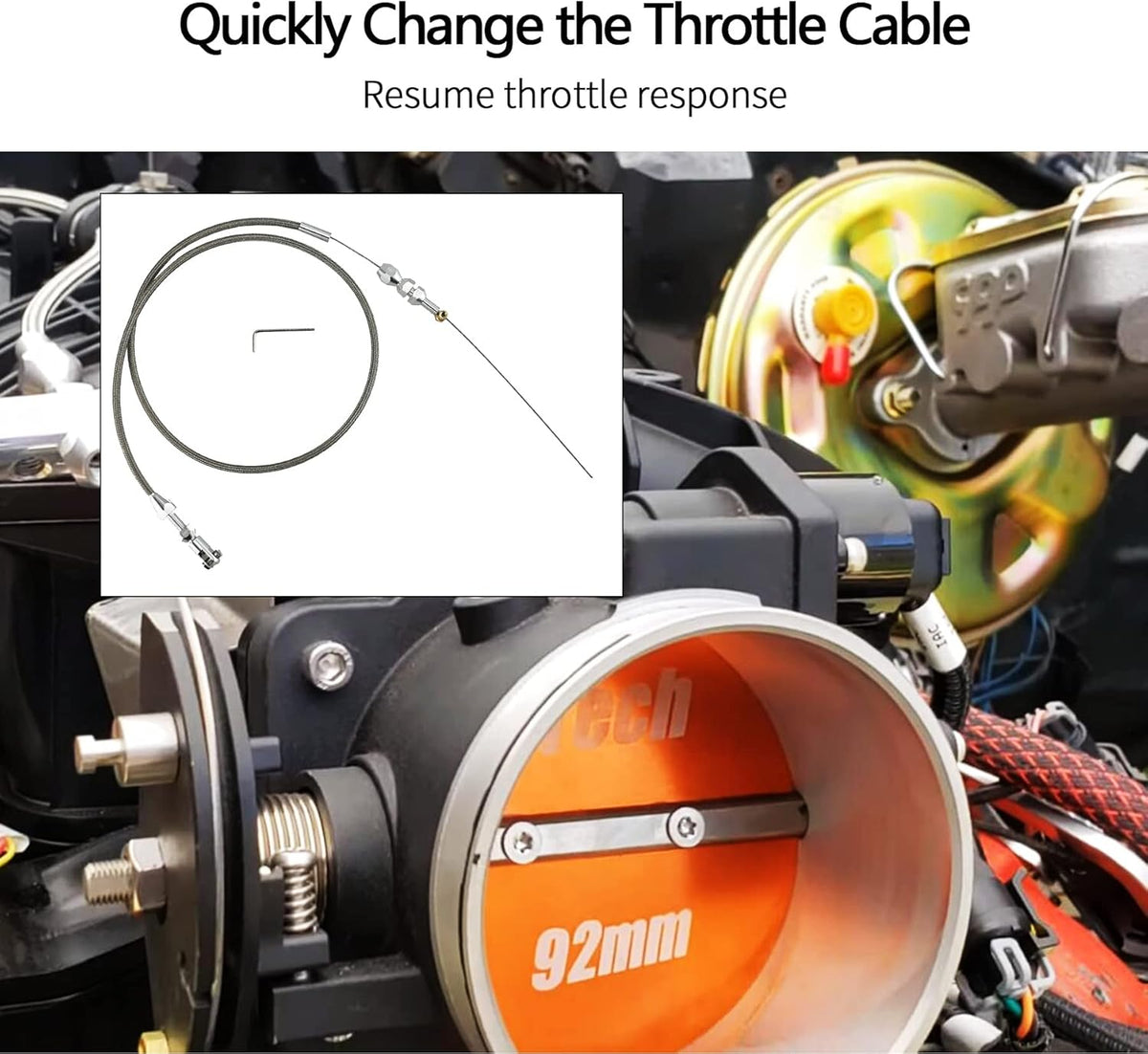 Throttle Cable LS1 Engine 4.8L 5.3L 5.7L 6.0L K1021