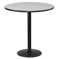 Round Bar Height Table Walnut Top Black Base O27066