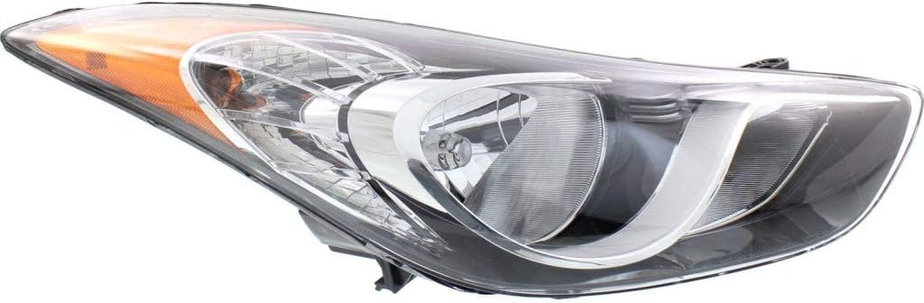 Hyundai Elantra Headlight Assembly Driver Side Black Housing A693