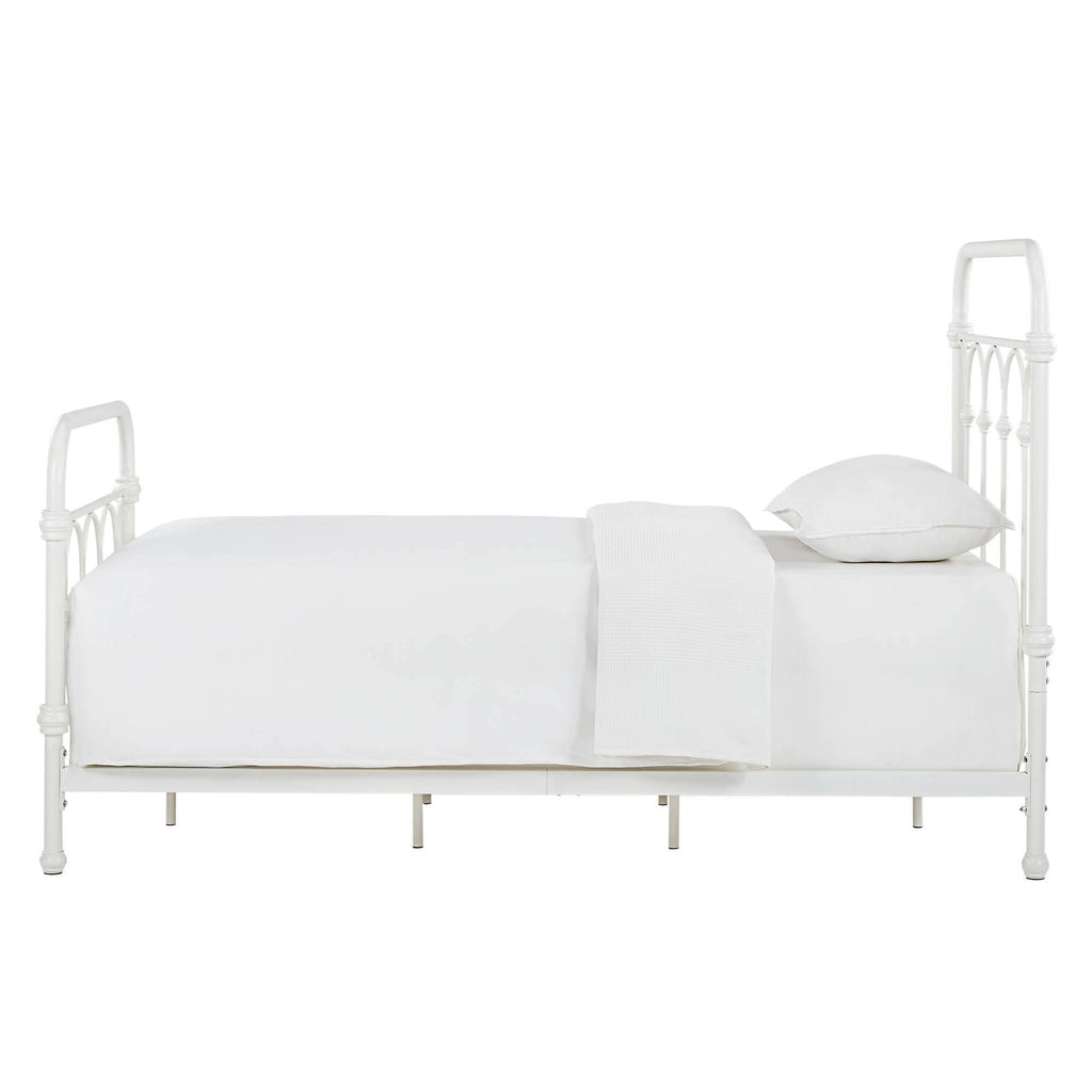 Antique White Metal Bed Y558990