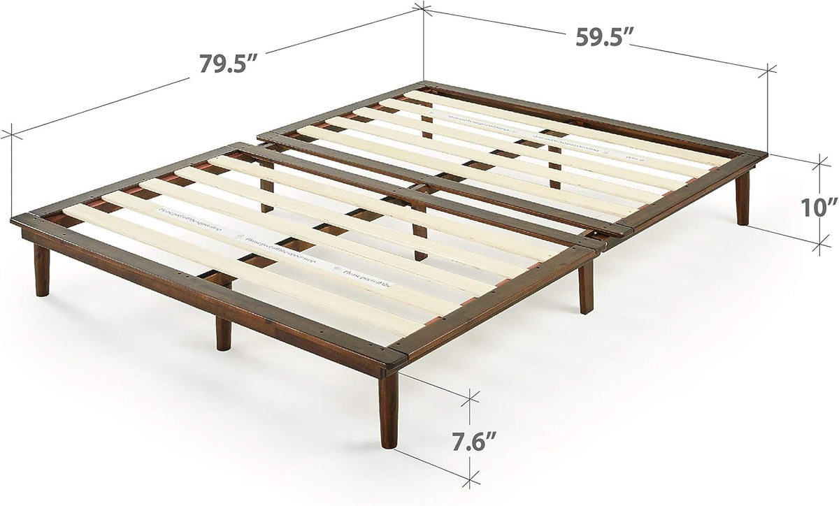 10 Inch Wood Platform Bed Frame Queen L490195
