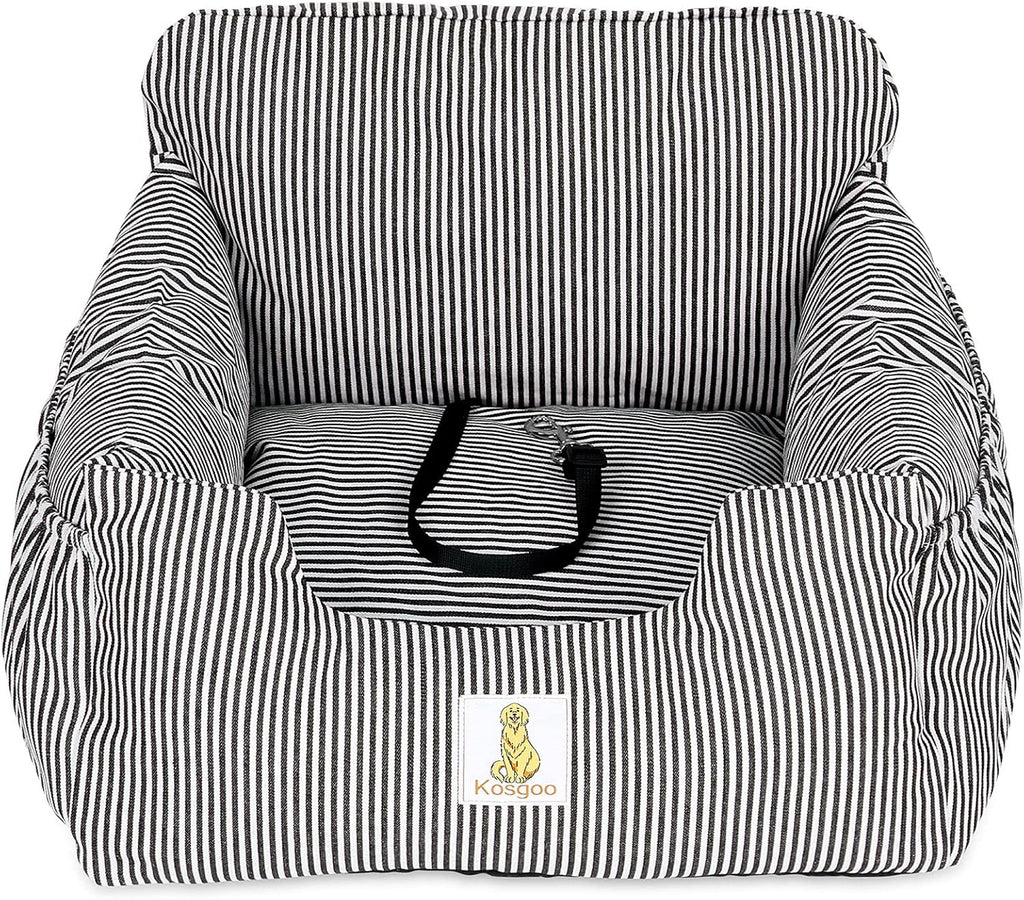 Dog Car Seat for Small Dogs, Washable Booster Seat with Storage Pockets, Brown, Pack of 2 Y98568