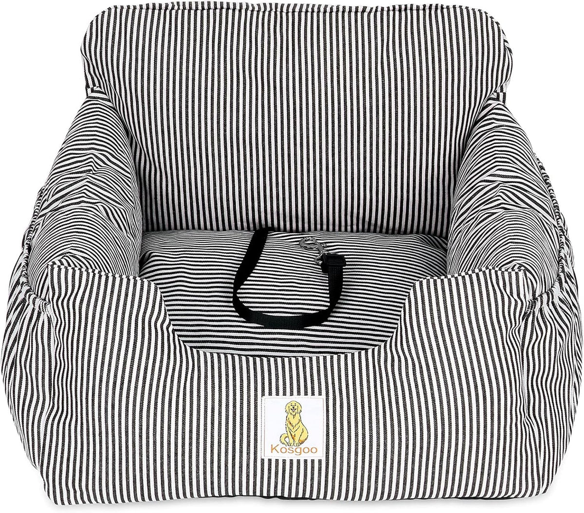 Dog Car Seat for Small Dogs, Washable Booster Seat with Storage Pockets, Brown, Pack of 2 Y98568