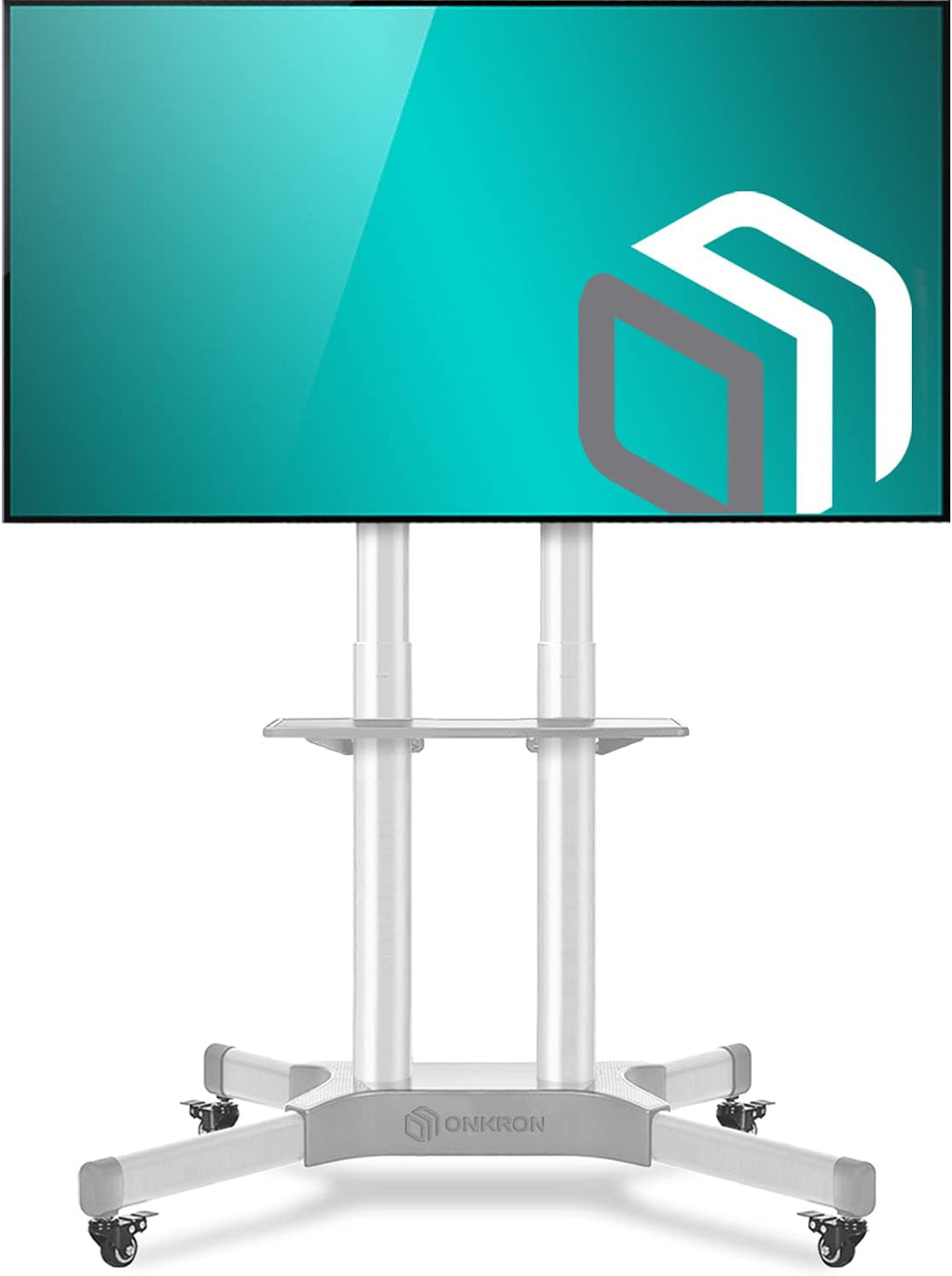 Mobile TV Stand for 32 to 65 Inch TV Screens with Wheels Shelves A534