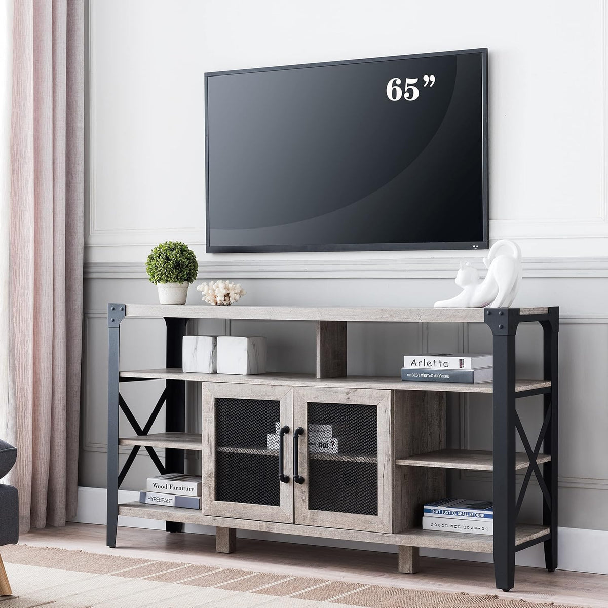 Brown Wood TV Stand for 70 Inch TV G471006