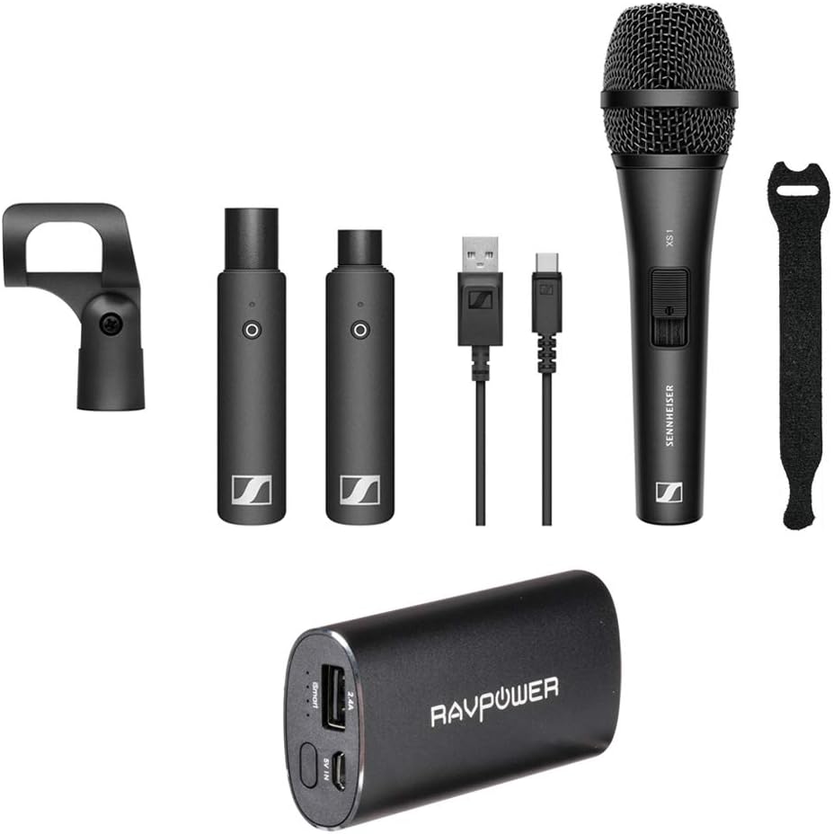 Dynamic Microphone with Charger & Fastener Straps 10-Pack Bundle A921