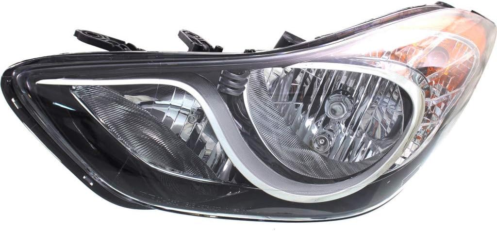 Hyundai Elantra Headlight Assembly Driver Side Black Housing A693