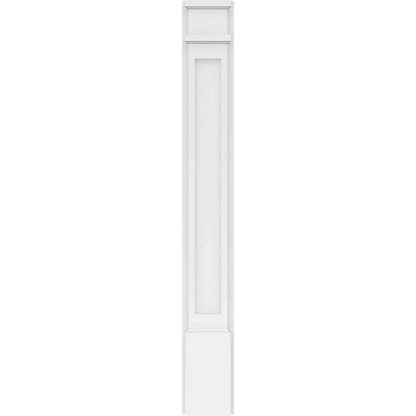 Flat Panel PVC Pilaster with Decorative Capital & Base (Pair) Z70801